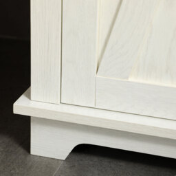 kleankin Bathroom Cabinet, Tall Storage Cabinet with Door and Adjustable Shelves, 39.5 x 30 x 160 cm, White - thumbnail 9