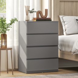 HOMCOM Chest of Drawers, 4-Drawer Storage Cabinets, Modern Dresser, Storage Drawer Unit for Bedroom - thumbnail 7
