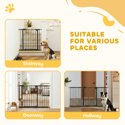 PawHut Retractable Pet Safety Gate Dog Barrier Home Doorway Corridors Room Divider Stair w/ 3 Extensions, Adjustable Screws 76.2 x 152.3 cm - Aosom UK - thumbnail 8