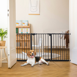PawHut Retractable Pet Safety Gate Dog Barrier Home Doorway Corridors Room Divider Stair w/ 3 Extensions, Adjustable Screws 76.2 x 152.3 cm - Aosom UK - thumbnail 9