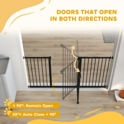 PawHut Retractable Pet Safety Gate Dog Barrier Home Doorway Corridors Room Divider Stair w/ 3 Extensions, Adjustable Screws 76.2 x 152.3 cm - Aosom UK - thumbnail 5