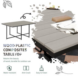 Outsunny 10 Seater Rattan Cube Garden Furniture Set, Rattan Dining Set with Cushions, Outdoor Dining Table and Chairs with 6 Armchairs, 4 Stools, Rectangular Wood Grain Plastic Top Table, Grey - thumbnail 6
