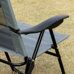 Outsunny Set of 2 Portable Folding Recliner Chair Outdoor Patio Chaise Lounge Chair with Adjustable Backrest, Grey - thumbnail 9