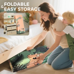 AIYAPLAY Baby Play Mat, Double Sideded Foldable Kids Crawling Mat, Reversible & Waterproof, Dinosaur - thumbnail 7