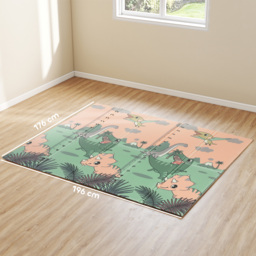 AIYAPLAY Baby Play Mat, Double Sideded Foldable Kids Crawling Mat, Reversible & Waterproof, Dinosaur - thumbnail 3
