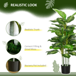 HOMCOM Artificial Evergreen Tree Fake Decorative Plant in Nursery Pot for Indoor Outdoor Decor, 120cm - thumbnail 5