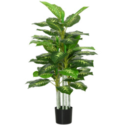 HOMCOM Artificial Evergreen Tree Fake Decorative Plant in Nursery Pot for Indoor Outdoor Decor, 120cm - thumbnail 1
