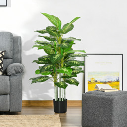 HOMCOM Artificial Evergreen Tree Fake Decorative Plant in Nursery Pot for Indoor Outdoor Decor, 120cm - thumbnail 2