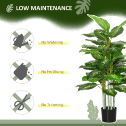 HOMCOM Artificial Evergreen Tree Fake Decorative Plant in Nursery Pot for Indoor Outdoor Decor, 120cm - thumbnail 6