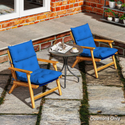 Outsunny Set of 2 Rocking Chair Padded Seat Cushions - Blue - thumbnail 8