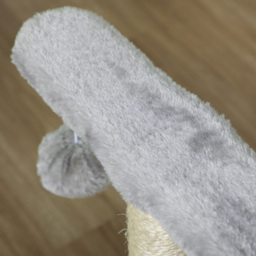 PawHut Kitten Activity Tree with Sisal Scratching Posts, Compact Cat Play Tower with Rotating Bar, Tunnel, Grey - Aosom UK - thumbnail 9