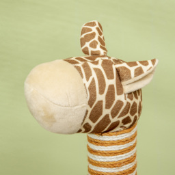 PawHut Giraffe Cat Tree, Indoor Play Tower with Scratching Posts, Tunnel, Ball Toy, 48.5 x 34.5 x 101 cm - Aosom UK - thumbnail 8