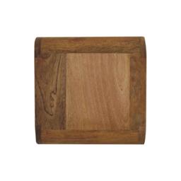 Solid Mango Wood Floating Bedside Table with 2 Smooth-Gliding Drawers, Desk with Sustainable Materials, 25L x 30W x 25H cm, Brown - Aosom UK - thumbnail 6