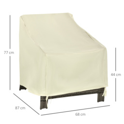 Outsunny Chair Shield: Waterproof 600D Oxford Outdoor Furniture Protector - Aosom UK - thumbnail 3