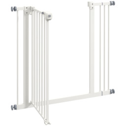 PawHut Metal 74-87cm Wide Adjustable Dog Gate White - Aosom UK - thumbnail 8
