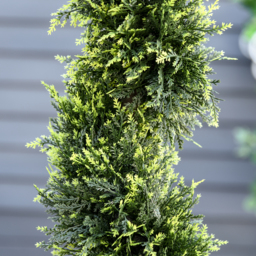 Outsunny Set Of 2 Artificial Tree 90cm/3FT Artificial Spiral Topiary Trees w/ Pot Fake Greenery Plant Home Office Garden Décor Green - Aosom UK - thumbnail 9