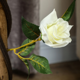 Outsunny Set of Two Faux Rose Trees - White - thumbnail 8