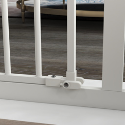 PawHut Flexible Pet Gate: Adjustable Metal Barrier for Dogs, 74-94cm Width, Secure Fit, White - Aosom UK - thumbnail 8