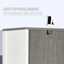 Kleankin Narrow Bathroom Cabinet, Tall Storage Unit with 3 Shelves, Adjustable Interior Shelf, Vintage White - Aosom UK - thumbnail 6
