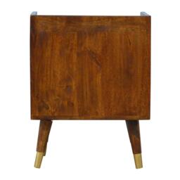 Mini Nightstand with Space-Saving Storage, Durable Side Table with Spacious Drawer & Single Shelf for Bedroom, Brown - Aosom UK - thumbnail 8