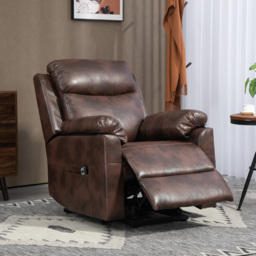 HOMCOM Riser and Recliner Chair for the Elderly, Lift Chair with Remote Control, Side Pockets, Pocket Spring, Dark Brown - Aosom UK - thumbnail 7