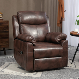 HOMCOM Riser and Recliner Chair for the Elderly, Lift Chair with Remote Control, Side Pockets, Pocket Spring, Dark Brown - Aosom UK - thumbnail 8