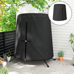 Outsunny Hanging Egg Chair Protective Cover, Waterproof & Dustproof Single Swing Seat Cover with Zipper, 300D Oxford Fabric, Grey - Aosom UK - thumbnail 2
