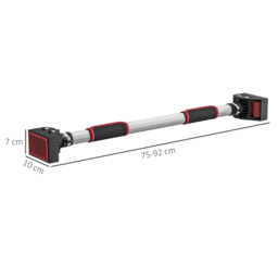 SPORTNOW Pull Up Bar for Home Doorway Pull Up Bar, No Screws Door Frame Chin Up Bar, Adjustable Length (75-92cm) for Home Gym Workout - Aosom UK - thumbnail 3