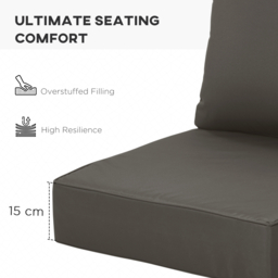Outsunny Outdoor Seat Cushion W/ Back Patio Deep Seating Chair Replacement Cushion - Aosom UK - thumbnail 5