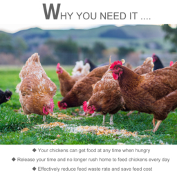 PawHut 11.5kg Capacity Automatic Chicken Poultry Feeder with a Galvanized Steel and Aluminium Build, Weatherproof Design - Aosom UK - thumbnail 7
