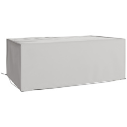Outsunny 600D Oxford Patio Set Cover Outdoor Garden Rattan Furniture Protection Cover Protector Waterproof Anti-UV Grey 210L x 140W x 80Hcm - Aosom UK - thumbnail 1