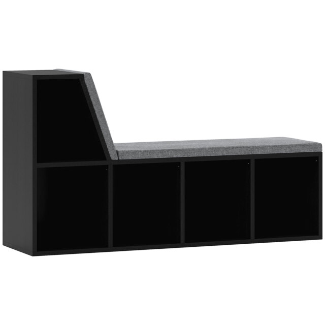 HOMCOM 2 Tier Modern Bookcase Bookshelf with Removable Cushions for Living Room - image 1