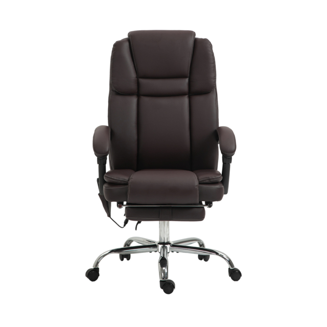 Vinsetto Six Point Vibrating Massage Office Chair - Dark Brown - image 1