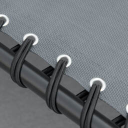Outsunny Portable Sun Lounger Set of 2, Folding Camping Bed Cot, Reclining Lounge Chair 5-position Adjustable Backrest for Patio Beach, Grey - thumbnail 8