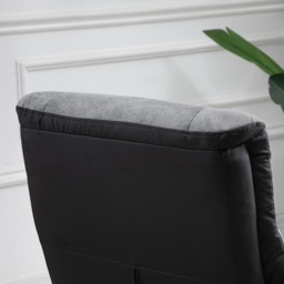 HOMCOM Fabric Recliner Sofa Armchair with footstool Swivel Sofa Grey - Aosom UK - thumbnail 8