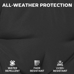 Outsunny Outdoor Seat Cushions Set of 2 with Ties, Waterproof Garden Seat Pads, Black - thumbnail 5