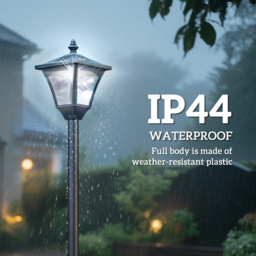 Outsunny Outdoor Solar Powered Post Lamp Sensor Dimmable LED Lantern Bollard Pathway 1.2M Tall – Black - Aosom UK - thumbnail 7
