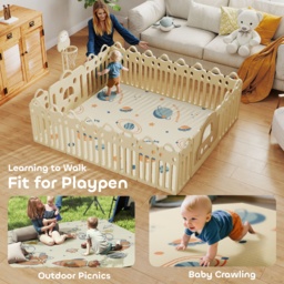 AIYAPLAY Baby Play Mat, Double Sideded Foldable Kids Crawling Mat, Reversible & Waterproof, Astronaut and Planet - thumbnail 8