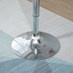 HOMCOM Modern Round Bar Table Adjustable Height Home Pub Bistro Desk Swivel Painted Top with Silver Steel Leg and Base, White - Aosom UK - thumbnail 8