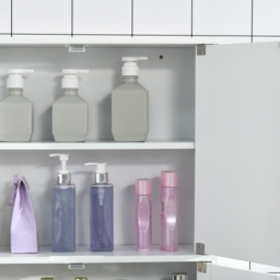 kleankin Wall Mirror Cabinet: Double Door Storage with Adjustable Shelf, White - Aosom UK - thumbnail 8