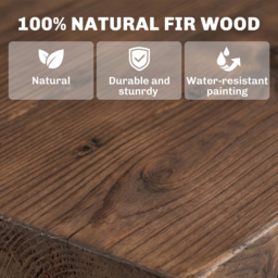 Outsunny Patio Coffee Table, Outdoor Dining Display Desk, Water-Resistant Natural Fir Wood - Aosom UK - thumbnail 4