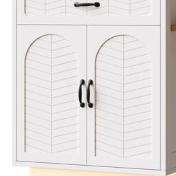 Extendable Kitchen Island with Built-In Wine Rack, Multifunctional Storage Cabinet with Dining Table, 141-193.5L x 70W x 101.5H cm, White - Aosom UK - thumbnail 6