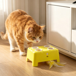 PawHut 3 in 1 Interactive Cat Toys with Mouse & Feather Teaser Toy Rechargeable Automatic for Indoor Kittens & Adult Cats - thumbnail 7