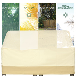 Outsunny Outdoor Furniture Cover for 3 Seat Rattan Chair, Waterproof 600D Oxford Cloth, 152 x 87 x 58-79 cm - Aosom UK - thumbnail 6
