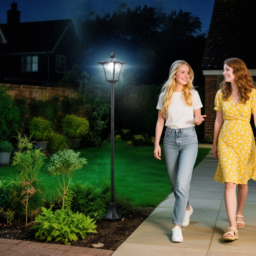 Outsunny Outdoor Solar Powered Post Lamp Sensor Dimmable LED Lantern Bollard Pathway 1.6M Tall – Black - thumbnail 2