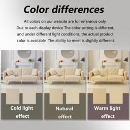 2-Seater Modern Sofa Bed with Velvet Upholstery and Adjustable Backrests, Daybed Perfect for Living Room, 177L x 74W x 71H cm, Beige - Aosom UK - thumbnail 7