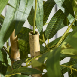 HOMCOM Artificial Bamboo Tree, Fake Plant in Pot for Indoor Outdoor Decor, 15x15x60cm, Green - Aosom UK - thumbnail 8