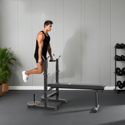 HOMCOM Adjustable Weight Bench, Foldable Bench Press with Barbell Rack, Dip Station, Home Gym, Strength Training, Multiuse - Aosom UK - thumbnail 9