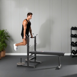 HOMCOM Adjustable Weight Bench, Foldable Bench Press with Barbell Rack, Dip Station, Home Gym, Strength Training, Multiuse - Aosom UK - thumbnail 9