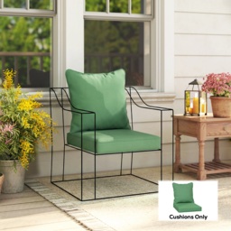 Outsunny Seat and Back Padded Cushion Set, CUSHION ONLY - Green - thumbnail 2
